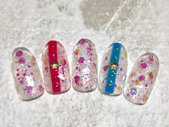 ネイルサロン ウノ 湘南平塚(UNO)/キラキラ☆ネオン