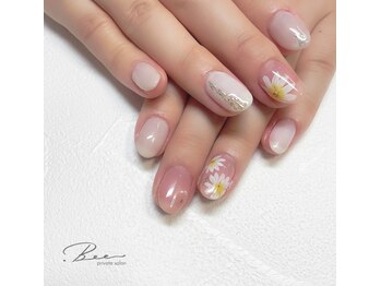 フラワーニュアンスネイル