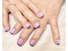 ルヒアネイル イオン戸畑ショッピングセンター店(Ruhia Nail)/ラメフレンチネイル