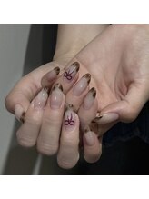 バイムーンサロン(By Moon Salon)/ガ－リヒョウ柄ネイル