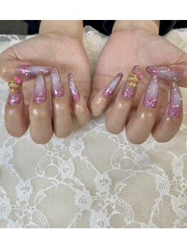 エポック(Epokku)/派手かわキラキラピンクネイル