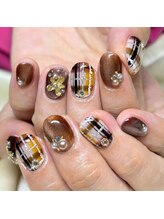 ソラール(SOLAR)/秋のチェック柄ネイル♪