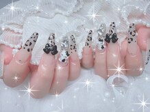 メイク 池袋(Meik)/冬黒ネイル