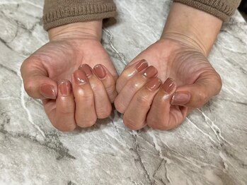 ジェー エス シー ネイル(J.S.C.nail)/持込デザイン/ラメフレンチ