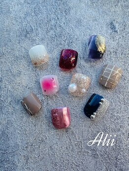 ネイルサロン アリイ(Alii)/秋冬フット定額デザイン