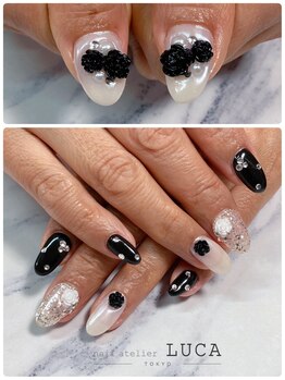 ネイルアトリエルカ(nail atelier LUCA)/M-975 大人可愛いワンホンネイル