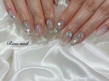 リノ ネイル(Rino nail)/爽やか緑ネイル70812