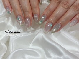 爽やか緑ネイル70812