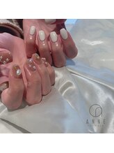 アンネ 梅田 GRACE店(ANNE)/溢れそうなパールネイル♪