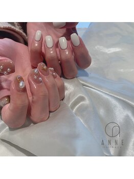 アンネ 梅田 GRACE店(ANNE)/溢れそうなパールネイル♪