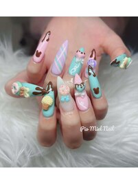 盛り盛りデコネーションネイル