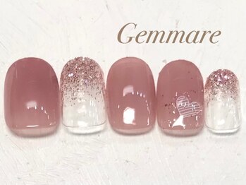 シンプルカジュアルハートネイル