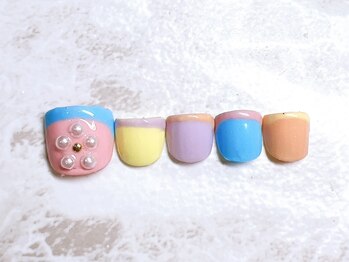 ジュアール(JuAR)/パステルフットネイル