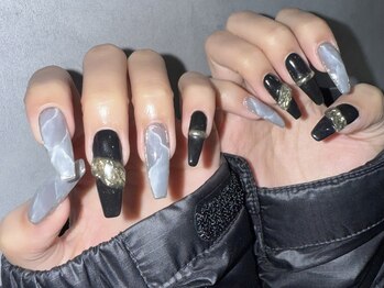 プリュム(plume)/大理石ネイル