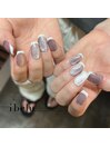 マグネット×フレンチネイル