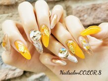 ネイルサロン カラーエイト(Nailsalon COLOR.8)/スカルプ　夏ネイル