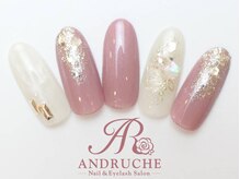 アンドルーチェ なんばパークス店(ANDRUCHE)/大理石風ネイル