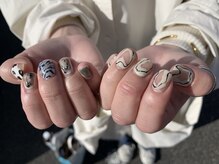 テントヘアー(tent hair)/話題☆抽象アシンメトリーネイル