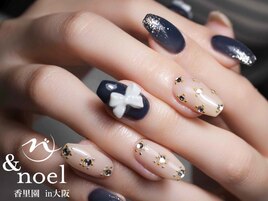 夜空カラーにキラキラを