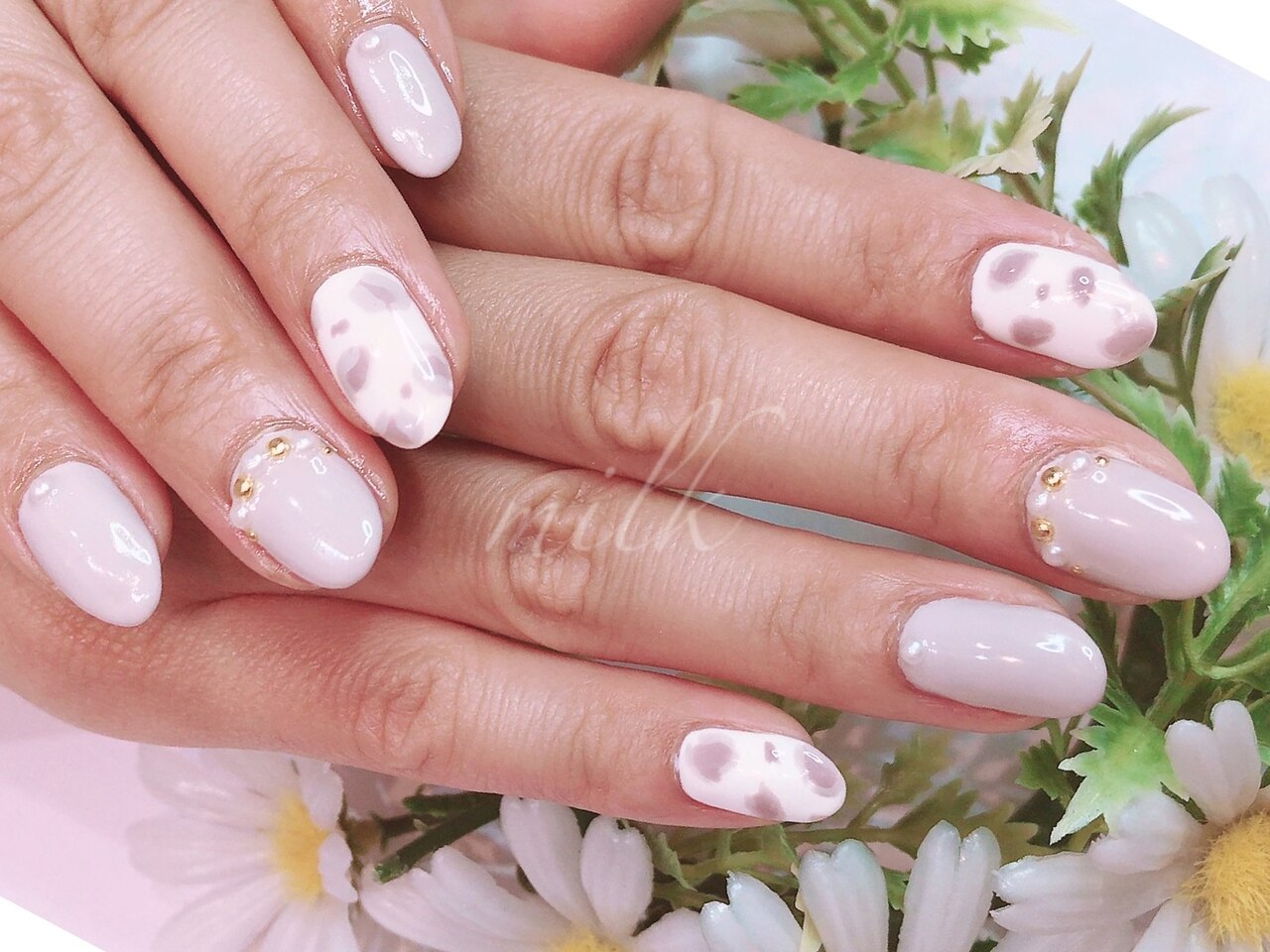 309】オーダー❉ロージーピンク フラワーアート シンプル キレイ系大人