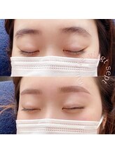 当店独自の技法で透明感のあるナチュラル眉に