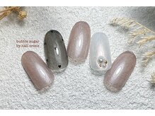 バブル シュガー バイ ネイルクローネ(bublle sugar by.nail crone)/シアーブラックネイル