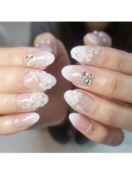 ネイルアート エクリ(Nail Art:Ecrit)/【ウエディングネイル】