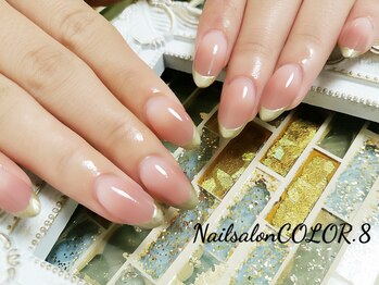 ネイルサロン カラーエイト(Nailsalon COLOR.8)/スカルプ　フレンチネイル