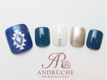 アンドルーチェ なんばパークス店(ANDRUCHE)/デニム風ネイル/フットネイル