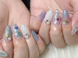 ★うる艶キラキラシェルネイル★