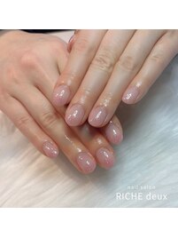 春ピンクグラデーションネイル