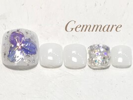 アジサイ大人ワンポイントネイル