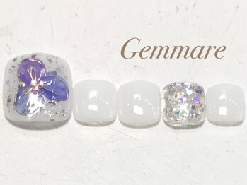 アジサイ大人ワンポイントネイル