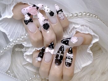 リンドネイル バイ モカ アンド ララ(Lind nail by moca and LaLa)/【misaki】ドットネイル