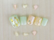 ネイルサロン ハース(Hearth)/華やかなフットジェルネイル☆