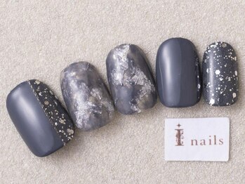 アイネイルズ 三宮店(I nails)/ネイビークールシルバー