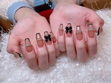 レアネイル 新宿(le'a nail)/細フレンチネイル
