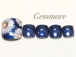 カジュアルフラワー大人ネイル