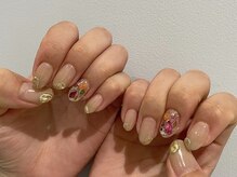 ネイル アバンス 西梅田店(Nail AVANCE.)/ドライフラワーネイル/西梅田