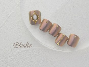 ネイルサロン ブランロール 白金店(Nail Salon Blanl'or)/FOOT 天然石風ブラウンミラー