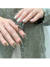 マッシュ abeno店(MASHU)/deep green×offwhite