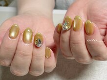 ネイルサロン イントゥ(into_)/ぷるマグ　ビジュー　ピスタチオ