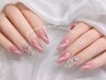 【チップ長さ出し】マグネット/フラッシュ＋2本ストーン埋め尽くし￥10280