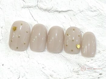 ネイルメゾン 池袋店(NAIL MAISON)/シンプルハートスタッズ¥5800
