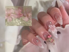 ちゅるん夏ネイル3Dフラワー