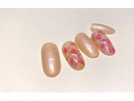 ガーリーフラワーネイル