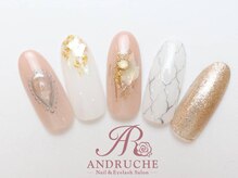 アンドルーチェ なんばパークス店(ANDRUCHE)/タイル風ネイル/クリアネイル