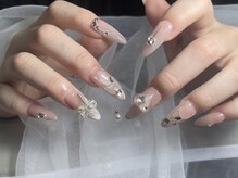 ネイルズバー 新宿店(Nails Bar)/ピンクグラデーションビジュ