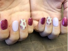 プラハネイル(+HER 美甲)/ピンクレオパード×マット