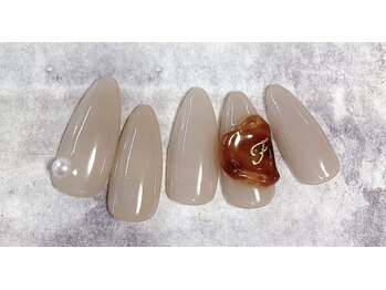 べっ甲×シーリングネイル